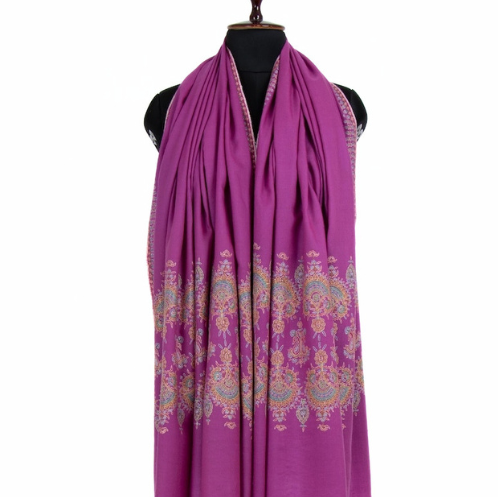 Zova Stuff Paisley Print Purple Fashion Scarf