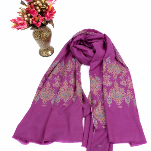Zova Stuff Paisley Print Purple Fashion Scarf