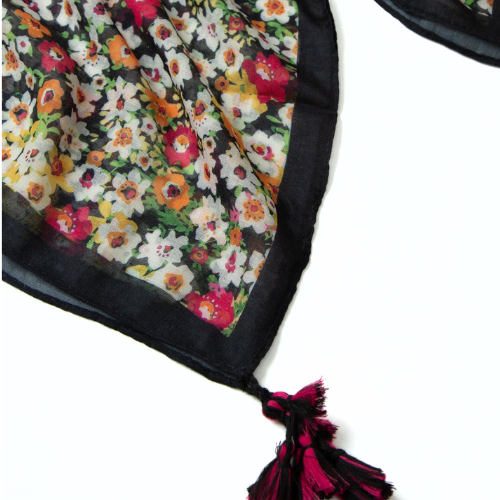 Zova Stuff Multicolor Floral Print Lightweight Fashion Scarf