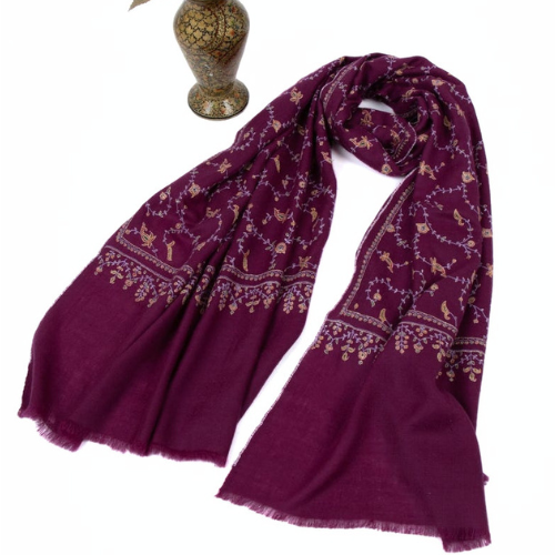 Zova Stuff Plum Purple Floral Print Fashion Scarf