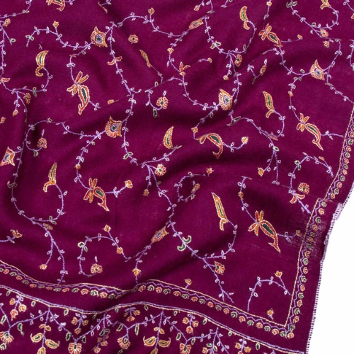 Zova Stuff Plum Purple Floral Print Fashion Scarf